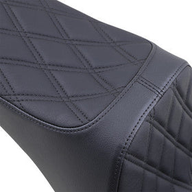 DRAG - PREDATOR III SEAT - DOUBLE DIAMOND STITCH, BLACK - '06-17 SOFTAIL
