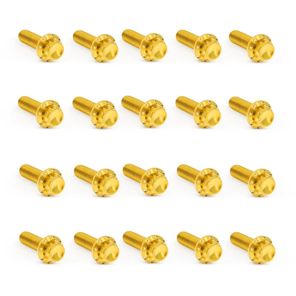 ARLEN NESS Rocker Box Titanium 12-Point Bolt Kits, Gold