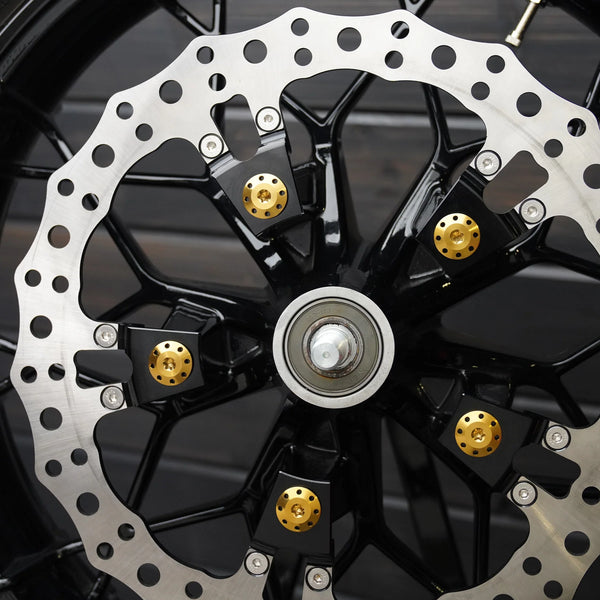 ARLEN NESS Titanium Floating Rotor Bolts, '14-'23 FLT / Gold