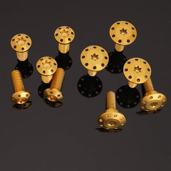 ARLEN NESS Titanium Floating Rotor Bolts, '14-'23 FLT / Gold