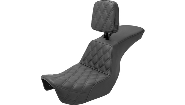 SADDLEMEN TOUR STEP UP SEAT W/ RIDER BACKREST - 06-17 DYNA