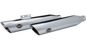 S&S Cycle Slash Cut Race Slip-On Mufflers for M8 Softail