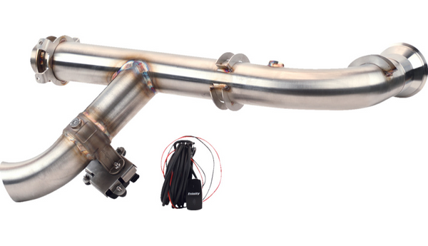 TRINITY RACING SIDE PIECE HEADER PIPE WITH ELECTRONIC CUT OUT - CANAM X3