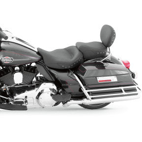 MUSTANG - WIDE REAR SEAT AND PILLION PAD - BLACK STUDDED VINYL - '09-20 TOURING