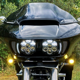 CUSTOM DYNAMICS LED TURN SIGNALS - BLACK -YELLOW LENS - ROAD GLIDE