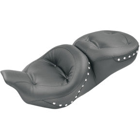 MUSTANG - ONE-PIECE ULTRA TOURING SEAT - REGAL STYLE W/ CHROME STUDS - '08-20 TOURING