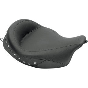 MUSTANG - SUPER WIDE SOLO SEAT - CHROME STUDDED, VINYL - '08-20 TOURING