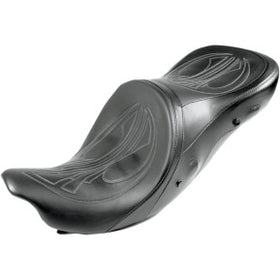 DANNY GRAY - AIRHAWK LONGHAUL 2-UP SEAT - DRAG STITCH W/ CHARCOAL GRAY THREAD - '08-'20 TOURING
