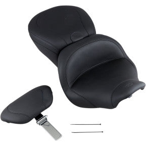 MUSTANG - LOWDOWN SEAT W/ DRIVER BACKREST - SMOOTH - '99-07 TOURING