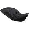 DRAG - BACKREST COMPATIBLE 2-UP LEATHER SEAT- PILLOW STITCHED '97-'07 TOURING