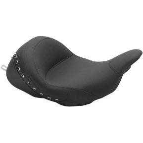 MUSTANG - LOWDOWN SOLO SEAT - W/OUT DRIVER BACKREST - BLACK STUDDED VINYL - '09-20 TOURING