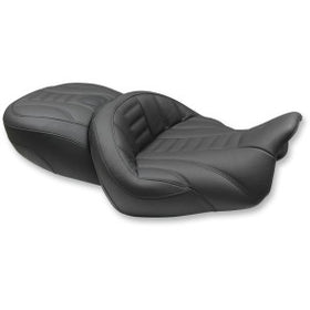 MUSTANG - DELUXE SUPER TOURING SEAT - BLACK - '15-20 TOURING