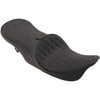 DRAG - FORWARD POSITIONED 2-UP LOW PROFILE LEATHER SEAT- DOUBLE DIAMOND STITCHED - '97-'07 TOURING