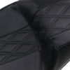 LE PERA - OUTCAST 2UP SEAT W/ BACKREST CAPABILITY - PERFORATED BLACK DOUBLE DIAMOND - '08-'21 TOURING