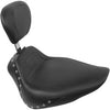 MUSTANG - SPORT SOLO SEAT WITH BACKREST - STUDDED - '00-17 SOFTAIL