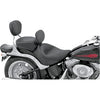 MUSTANG - WIDE STYLE SOLO SEAT WITH REMOVABLE BACKREST - BLACK, VINTAGE - '06-17 SOFTAIL
