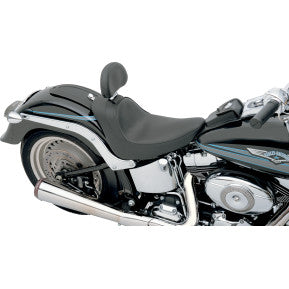 DRAG - SOLO SEAT WITH EZ GLIDE II BACKREST OPTION - SMOOTH, SOLAR REFLECTIVE LEATHER - '06-17 SOFTAIL