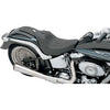 DRAG - SOLO SEAT WITH EZ GLIDE II BACKREST OPTION - FLAME STITCH, SOLAR REFLECTIVE LEATHER