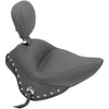 MUSTANG - WIDE STYLE SOLO SEAT WITH REMOVABLE BACKREST - STUDDED - '11-17 FXS, FLS, & FLSS