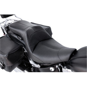 DANNY GRAY - LowIST 2-UP SEAT - BLACK LEATHER - '06-17 SOFTAIL