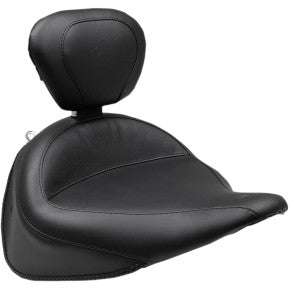 MUSTANG - WIDE STYLE SOLO SEAT WITH REMOVABLE BACKREST - BLACK, VINTAGE - '16-17 EFI FLSTCI