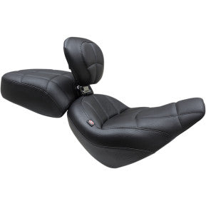 MUSTANG - SOLO TOUR SEAT WITH DRIVERS BACKREST - CUBE STITCH - '18-20 FXBB & FXBRS