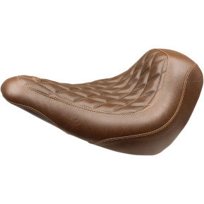 MUSTANG - WIDE TRIPPER FRONT SOLO SEAT - BROWN, DIAMOND STITCH - '18-20 FLSB & FXLR