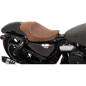 DRAG - 3/4 LOW SOLO SEAT - DISTRESSED BROWN, SMOOTH - '04-21 XL
