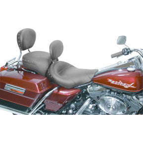 MUSTANG - WIDE SOLO SEAT W/ REMOVABLE BACKREST & RAER SEAT - BLACK STUDDED - '06-07 & '99-07 TOURING