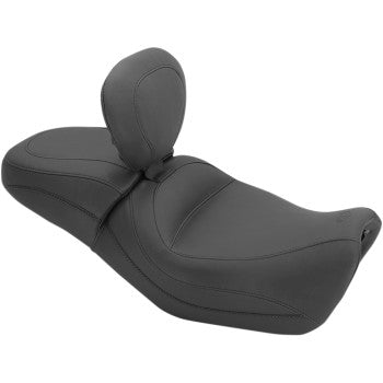 MUSTANG - ONE PIECE TOURING SEAT WITH DRIVERS BACKREST - '15-20 STREET