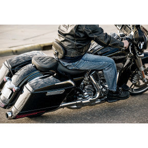 MUSTANG - WIDE TRIPPER SOLO SEAT - WITH REMOVABLE DRIVER BACKREST - DIAMOND STITCH - '08-20 TOURING