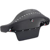 MUSTANG - PASSENGER PAD WITH ARMREST - SMOOTH, CHROME STUDS - '14-20 TOURING