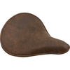 DRAG - LARGE SPRING SOLO SEAT - DISTRESSED BROWN LEATHER, BROWN STITCHING - CUSTOM & RIGID