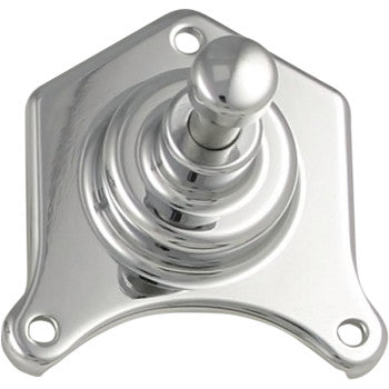 CUSTOM CYCLE ENGINEERING - SOLENOID END COVER WITH STARTER BUTTON - CHROME - 2.0/2.4 KILOWATT