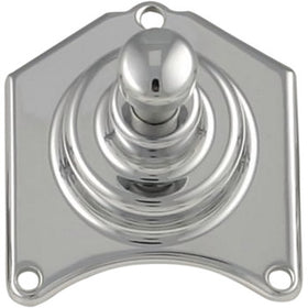 CUSTOM CYCLE ENGINEERING - SOLENOID END COVER WITH STARTER BUTTON - CHROME - 1.6 KILOWATT