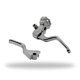 1FNGR Easier Pull Clutch Lever Assembly (Universal) | Chrome - Dyna/Softail