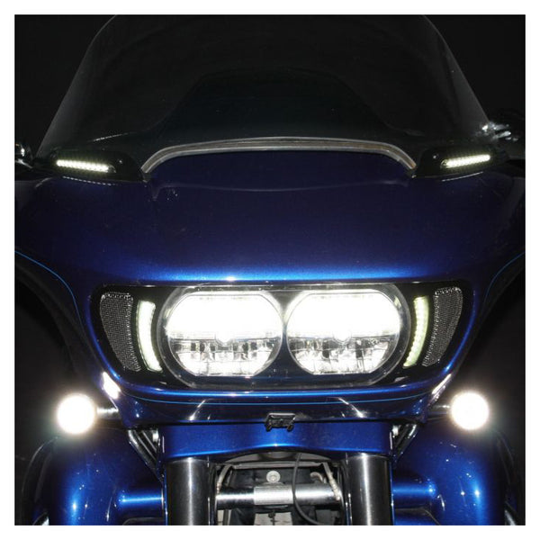 Custom Dynamics Road Glide Vent Inserts with Lights