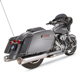 S&S Cycle - Mk45 Slip-On Mufflers Chrome with Chrome Thruster End Caps - 4.5