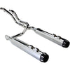 BASSANI - TRUE DUAL DOWN UNDER EXHAUST SYSTEM - CHROME - STRAIGHT CAN MUFFLERS - '09-16 M8