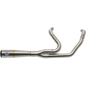 S&S CYCLE - DIAMONDBACL 2-1 EXHAUST SYSTEM - STAINLESS STEEL - '17-22 TOURING