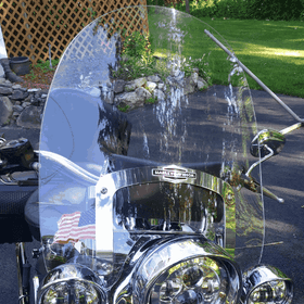 CLEARVIEW SHIELDS - WINDSHIELD FITS HD DETACHABLE BRACKETS - '88-17 SOFTAIL DELUXE, HERITAGE, & FAT BOY - NO RECURVE, 5 POSITION ADJUSTABLE VENT