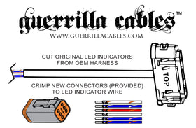 GUERRILLA CABLES - SPEEDOMETER RELOCATION HARNESS (ADD TACH*) - 2012-2013 DYNA FXDB & FXDL