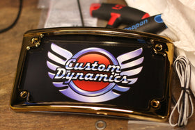 Custom Dynamics Radius LED License Plate Frame - Gold