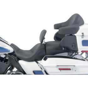 MUSTANG - LOWDOWN 2-UP SEAT WITH DRIVER'S BACKREST - PLAIN - '08-21 TOURING