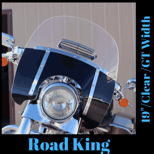 CLEARVIEW SHILEDS - ROAD KING REPLACEMENT WINDSHIELD (5 HOLES ACROSS HORIZONTAL BRACKET) - UPPER RECURVE, NO VENTS