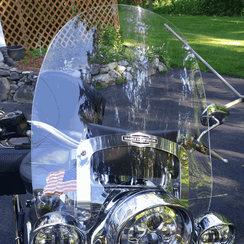 CLEARVIEW SHIELDS - WINDSHIELD FITS HD DETACHABLE BRACKETS - '88-17 SOFTAIL DELUXE, HERITAGE, & FAT BOY - NO RECURVE, NO VENTS