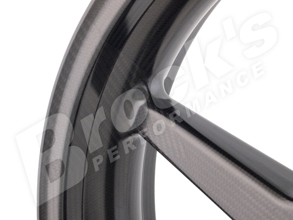 BST - CARBON FIBER FRONT WHEEL FOR SPOKE MOUNTED ROTOR (DUAL ROTOR) - TORQUE TEK 18 X 5.5 - '14-20 TOURING
